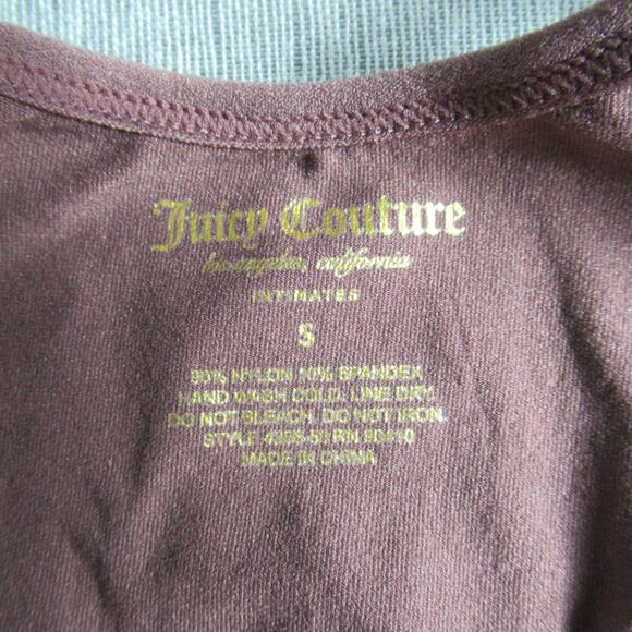 Juicy Couture Shapewear Womens Small Brown Intimates Tank Pullover Logo Straps - Picture 5 of 6